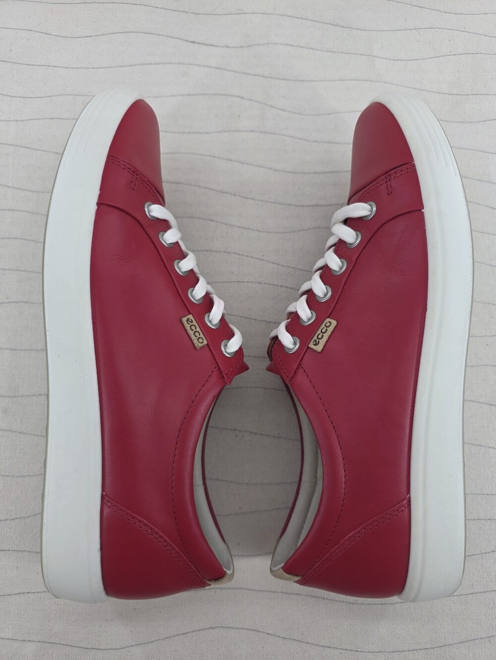 ECCO Womens Soft 7 Red Leather Casual Shoes 430003-01466 Sz 41 EU/ 10-10.5 US - Picture 8 of 11